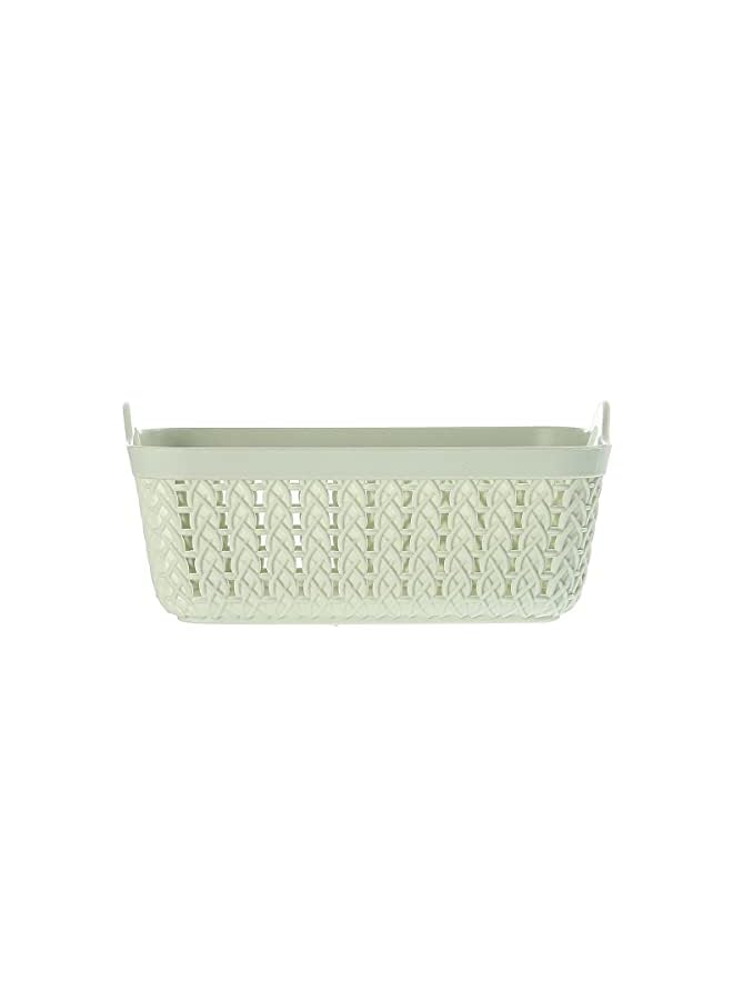 Zaboon Storage Basket 4 Piece Storage & Organization Containers Shelf Baskets Pantry Boxes For Organizing Cabinets Bin Bathroom Light Green 4Pcs K70056 - Image 4