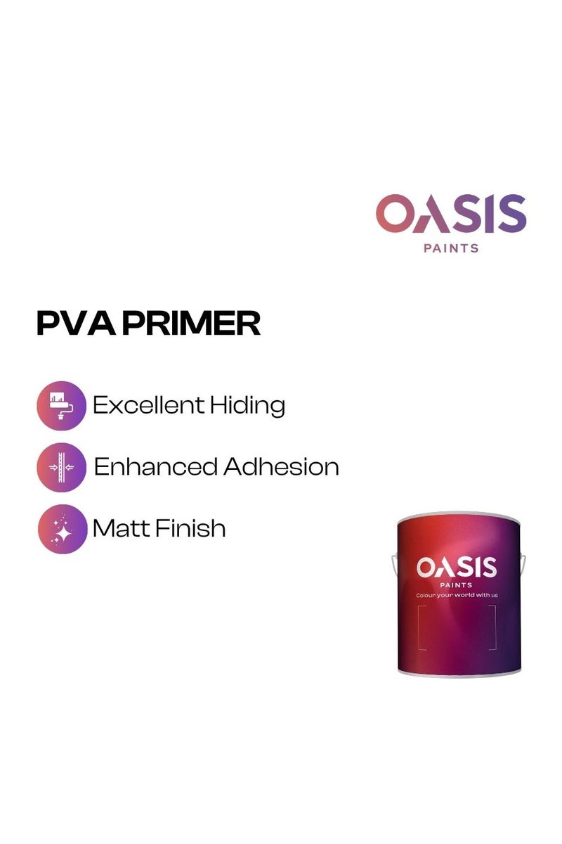  اويسس اصباغ برايمر Oasis PVA بسعة 3.6 لتر – برايمر داخلي عالي الالتصاق، أساسه الماء، يغلق الأسطح المسامية. - Image 2