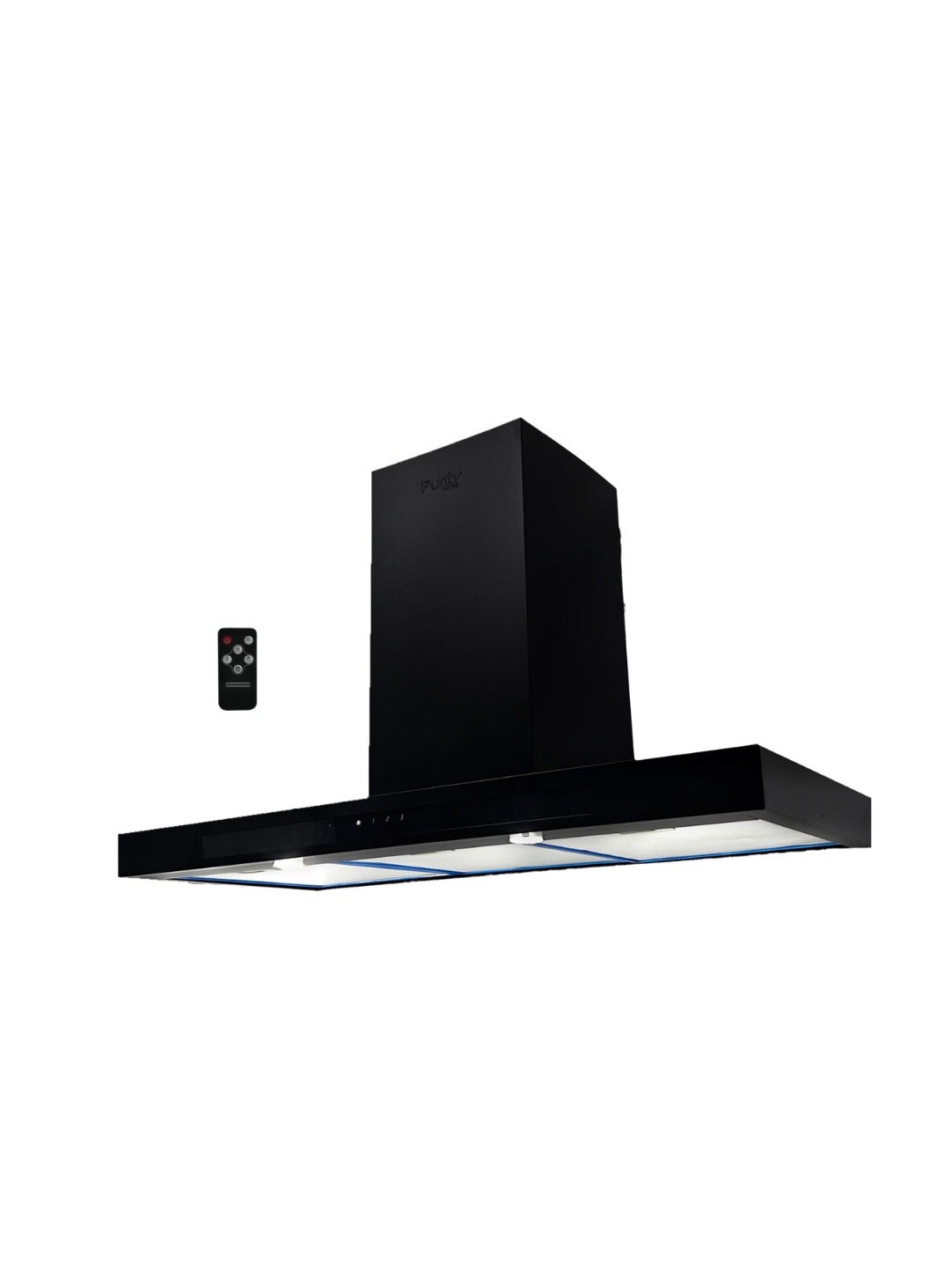 Kitchen Cooker Hood, 90 cm Wall-Mount, 1000 m³/h Suction Power, 5-Speed Pyramid Design, LED Lighting & Remote Control, Black ( TBL PRO PLUS 90 BL )