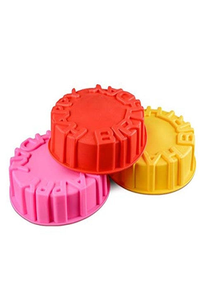 MOHAK Silicon Cake Mould Pan with Happy Birthday Letter Cake Mold (Multi Color) - Image 5