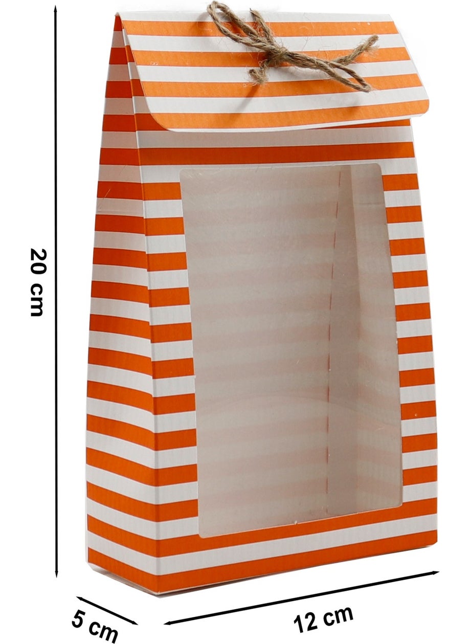 Repro Design Striped Special Design 12 x 20 x 5 cm Acetate Bag Model Box, Gift Box 1 Piece  - Image 4
