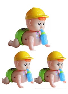 Manos Baby Crawling Light and Musical Moving Toy | Sound Toy for Baby | Musical Toy for Baby | Pack of 3  - Image 1