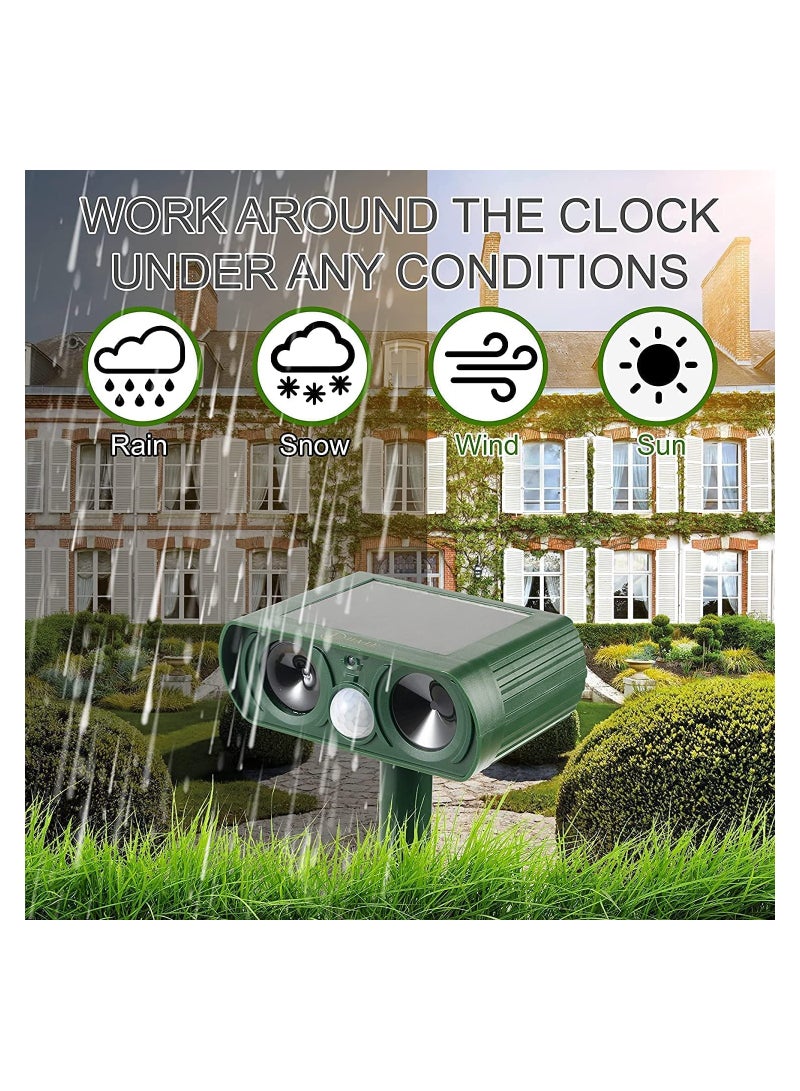 KASTWAVE Ultrasonic Animal Repeller Solar Outdoor Animal Repeller Waterproof Motion Sensor Repel Dogs Cat Squirrels Raccoon Rabbit Fox More - Image 2