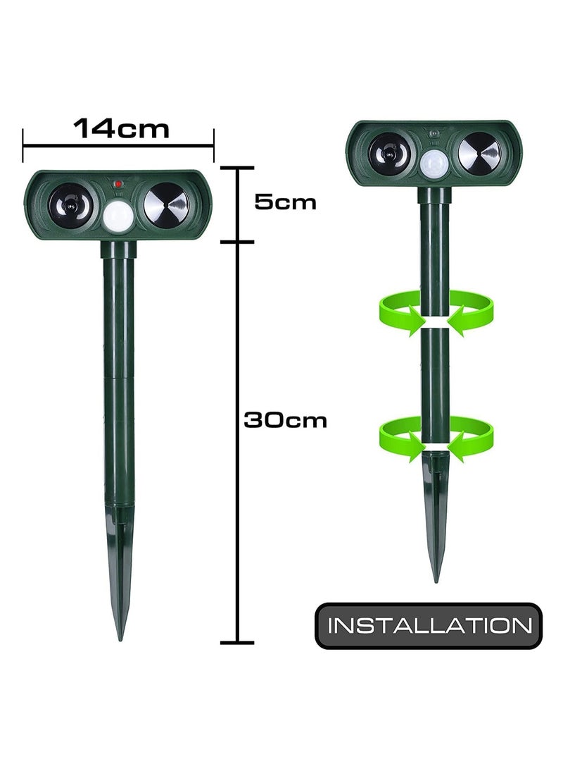 KASTWAVE Ultrasonic Animal Repeller Solar Outdoor Animal Repeller Waterproof Motion Sensor Repel Dogs Cat Squirrels Raccoon Rabbit Fox More - Image 5