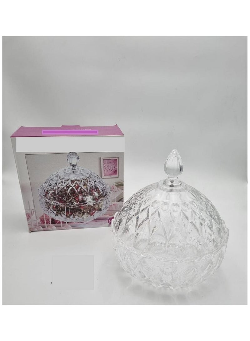 Crystal date with lid