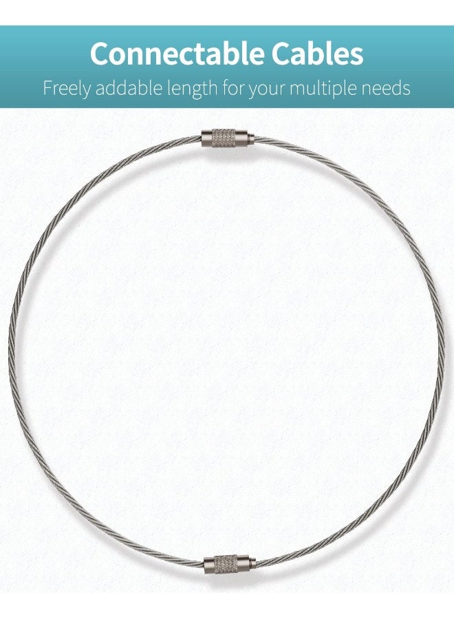 Pawfly 25 Pack Wire Keychain Cable 6 inch Stainless Steel Key Ring Loop for Outdoor Hiking - Image 5