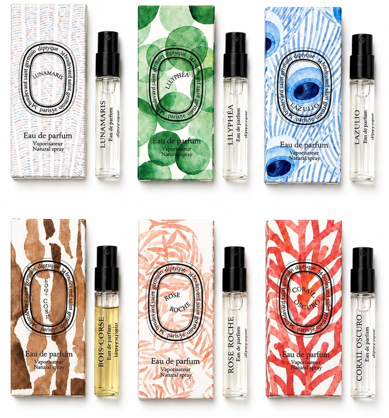Diptyque perfume set consisting of 6 pieces, 2 ml each - Image 1