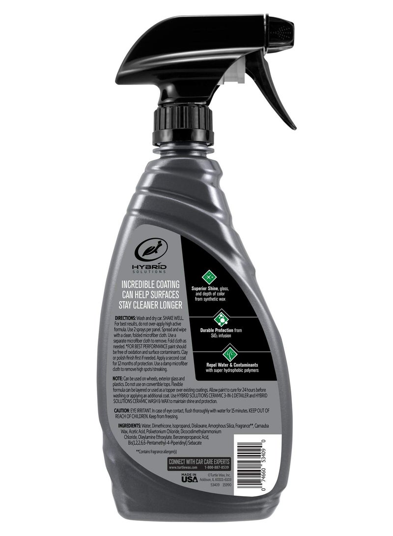 TURTLE Ceramic Spray Coating, Shine Protection Car Ceramic Coating Turtle Wax Hybrid Solutions - 473ml - Image 3