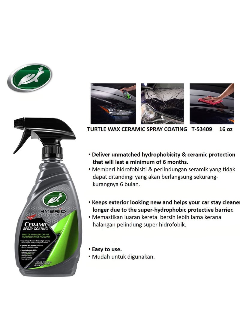 TURTLE Ceramic Spray Coating, Shine Protection Car Ceramic Coating Turtle Wax Hybrid Solutions - 473ml - Image 5
