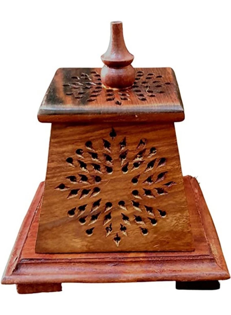 QUESERA Wooden  Mabkhar incense burner bhakhoor burner - Image 3