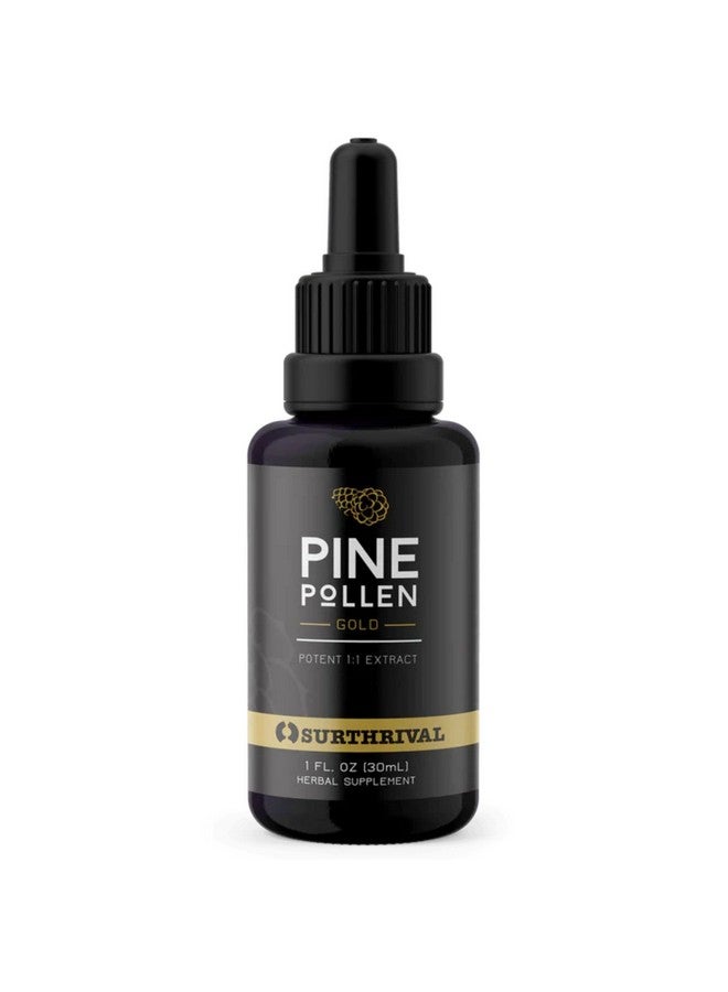 Surthrival: Pine Pollen Gold Extract (1 fl oz), Wild Harvested, Energy Restoration - Image 1