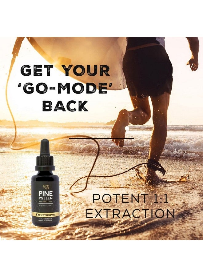 Surthrival: Pine Pollen Gold Extract (1 fl oz), Wild Harvested, Energy Restoration - Image 4