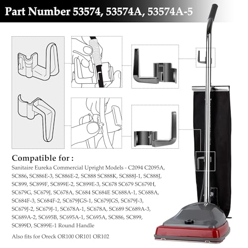 HASMX 2-Pack 53574A-5 Cord Hook for Sanitaire&Eureka Upright Vacuum Cleaner SC678 SC679 SC684 SC689 SC886 SC899 OR100 OR101 OR102 Replaces Parts 53574-1 53574-2 53574-3 53574-4 53474-5 56703490 - Image 2