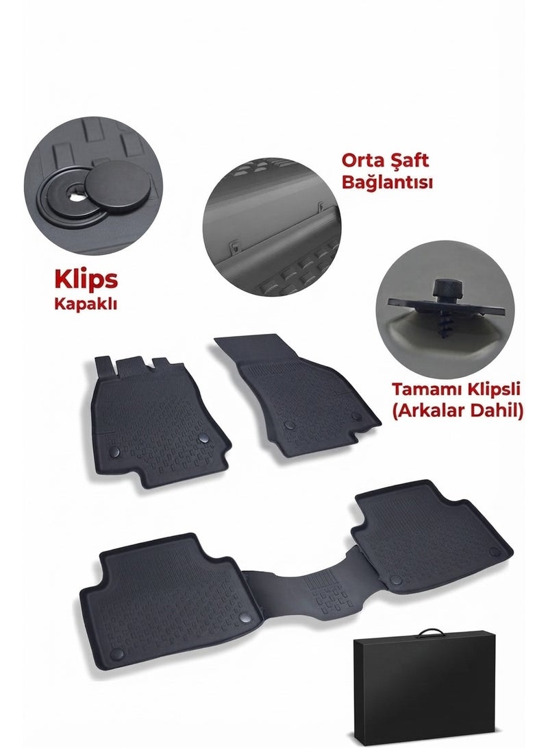 Car Floor Mats Compatible with OPEL Mokka B 2021+ Complete Set Custom Fit TPE Rubber Waterproof Non Slip Easy to Clean All Season Turkish Made - Image 5