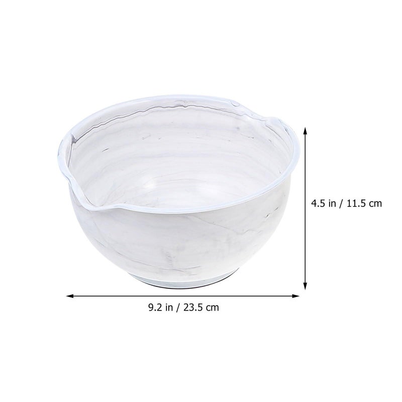 3pcs Marble Pattern Salad Mixing Bowls Set Large Pp Plastic Serving Bowls For Kitchen Food Prep And Fruit Vegetable Mixing - Image 3