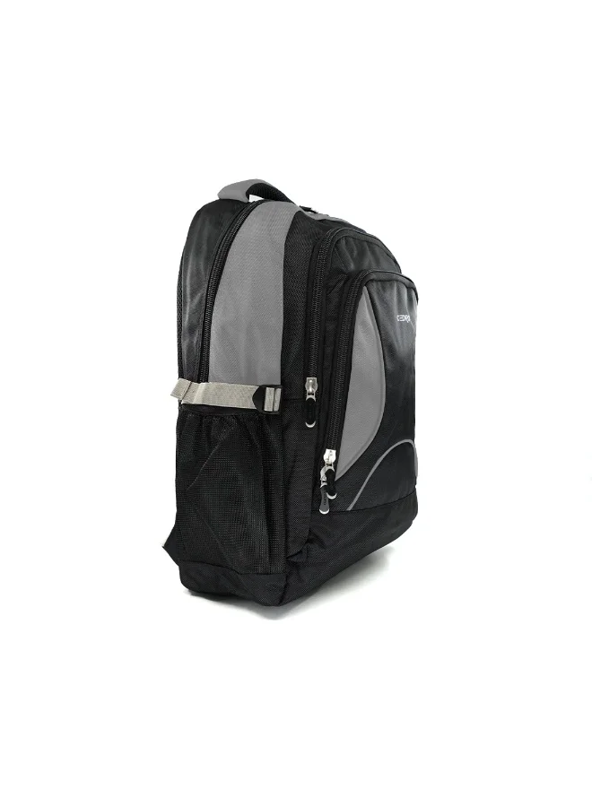 سيدرو Cedro School Backpack – Black/Grey | Lightweight 600D Polyester