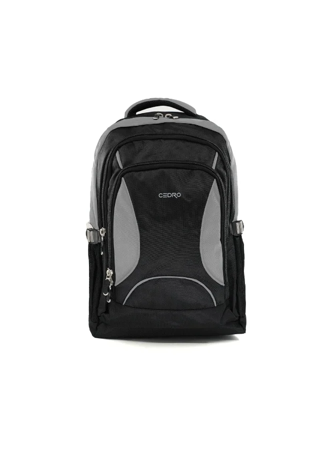 سيدرو Cedro School Backpack – Black/Grey | Lightweight 600D Polyester