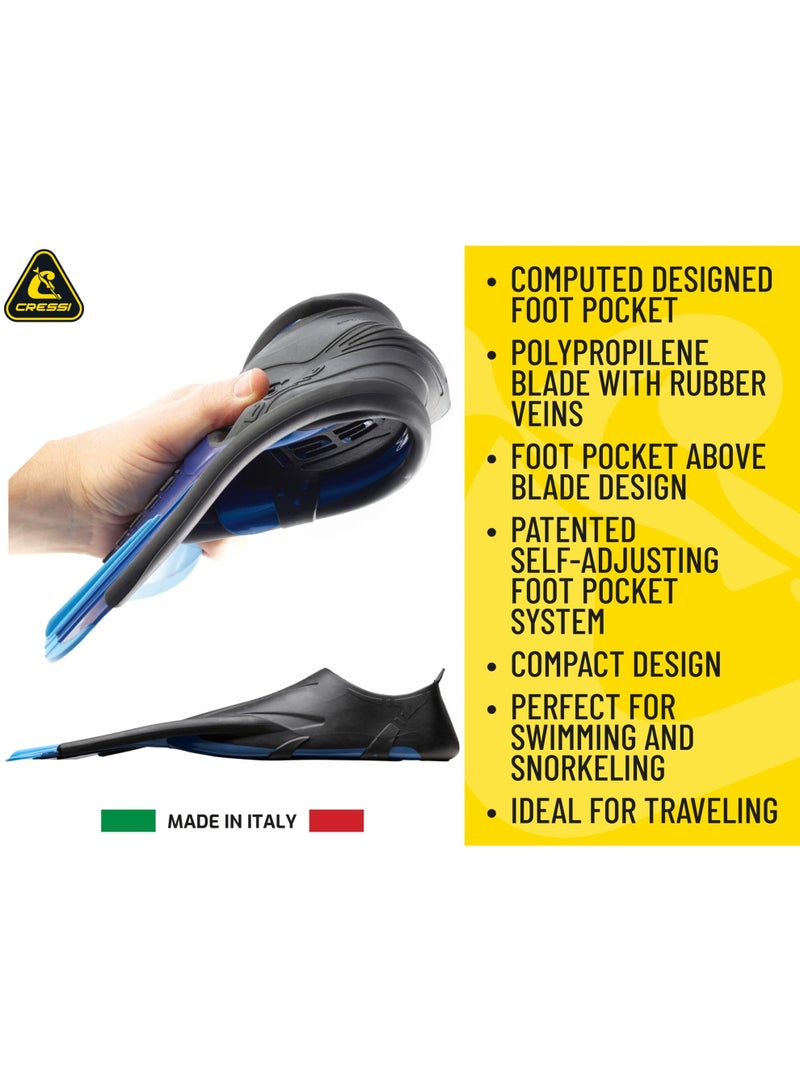 Cressi Short Blade Swim Fins for Swimming and Snorkeling Lightweight Travel Design - Image 3