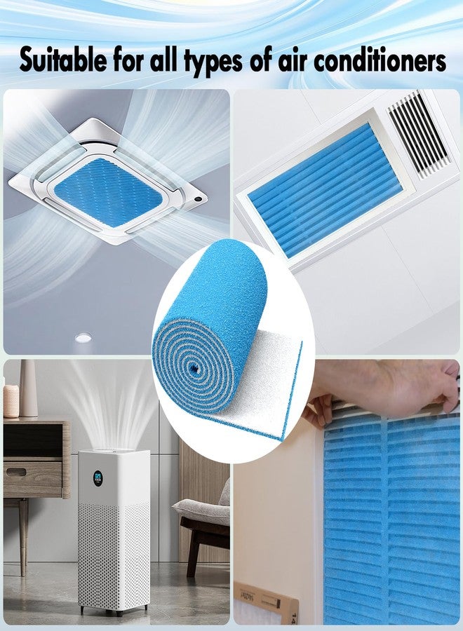 WAWINY Air Vent Filters, 20" x 140" Cut to Fit Filter Material (80+ Filter), MERV 8 HVAC Furnace Vent Filters for Home, Floor, Ceiling, Grilles - Includes 48PCS Adhesive Hook Tape - Image 5