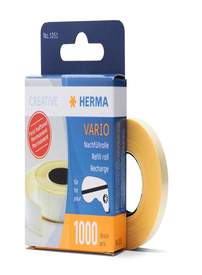 HERMA Double Sided Adhesive Squares Bulk Pack: 10 Permanent Mounting Rolls (49ft Each) - 490ft Total - Strong Bond for Photos, Crafts & School Projects - Image 1