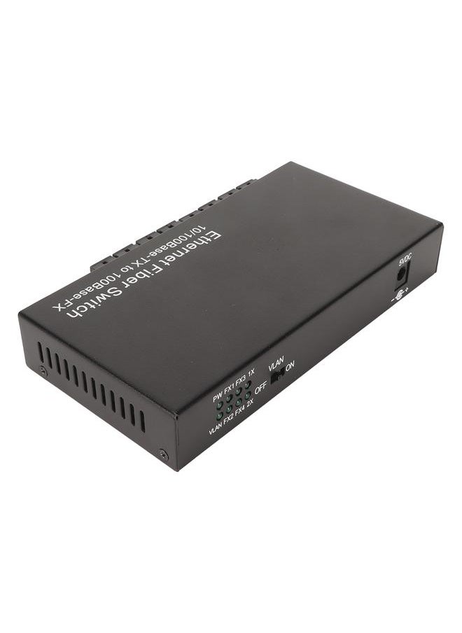 Thoraya Photoelectric converter Tx1310nm 10/100Mbps dual-fiber single-mode fiber optic transceiver Gigabit 4 optical ports 2 electrical ports up to 25 km RJ-45 port US standard  - Image 4
