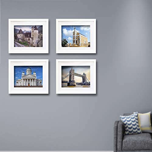 KAOIKO 16x20inch Picture Frame 2 Pack White Solid Wood Display Pictures 12x16 with Mat or 16x20 Wall Without Mounting Photo Frames（2pcs） - Image 3