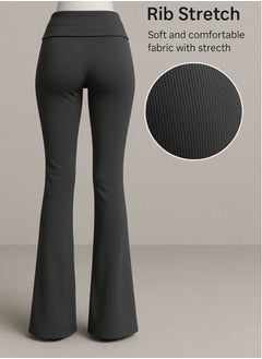 سوفت ستيبس Flared trousers with fold-over waist L  - Image 2