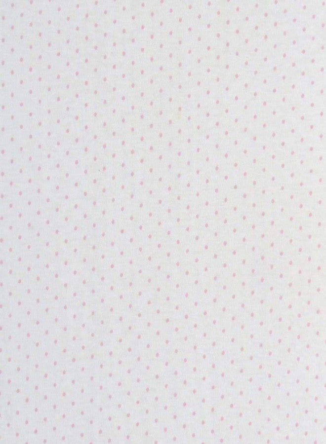 شيت وورلد.كوم ملاءة سرير سلة موسى الملائمة للأطفال من SheetWorld، مقاس 13 × 27 بوصة، مصنوعة من قطن جيرسي بنسبة 100%، مضادة للحساسية، مناسبة للجنسين من الأولاد والبنات، لون وردي منقطة، صنع في الولايات المتحدة الأمريكية - Image 2