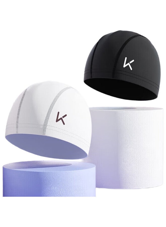 Keep Swimming Cap For Men And Women, Pu Coated Waterproof Comfortable Non-Binding Adult Long Hair Ear Protection Large Size Swim Cap, Pink - Image 1