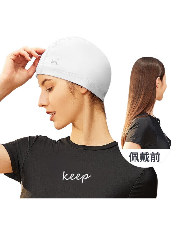 Keep Swimming Cap For Men And Women, Pu Coated Waterproof Comfortable Non-Binding Adult Long Hair Ear Protection Large Size Swim Cap, Pink - Image 3