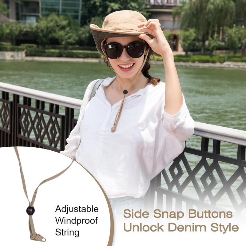 Phaiy Bucket Hat Wide Brim UV Protection Sun Hat Boonie Hats Fishing Hiking Safari Outdoor Hats for Men and Women - Image 4