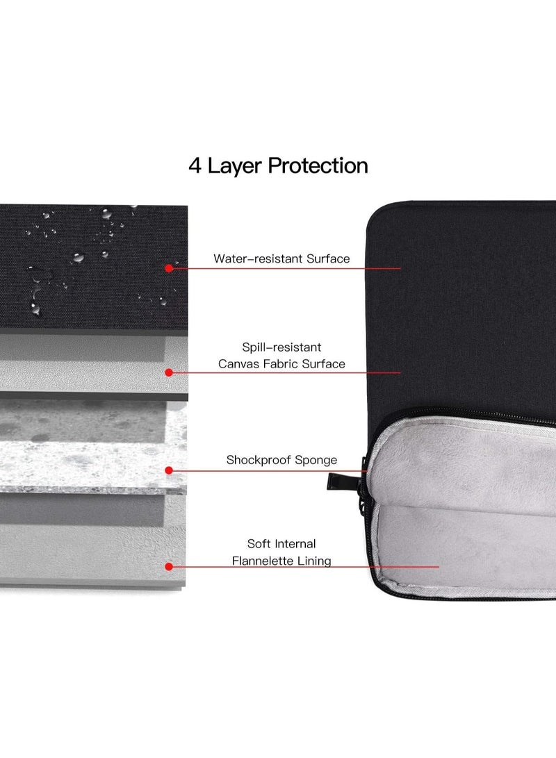 Nadrab 15.4 Inch Laptop Bag Briefcase Handbag Compatible with Mac New 16 Inch Black Everyday Use Office Travel - Image 3