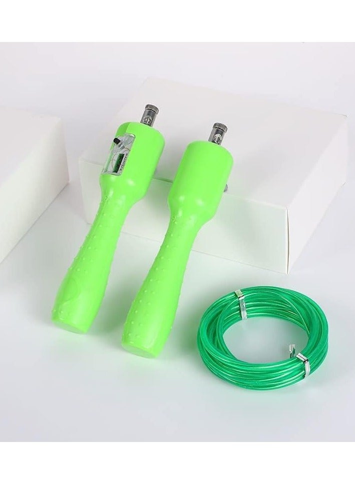 كيوشوب حبل قفز مع محامل كروية سريع السرعة مضاد للانزلاق بمحامل للسباق، حبل قفز ذاتي القفل من الستيل مثالي للتمارين الهوائية مثل التدريب السريع والقفز الشديد وتدريب - Image 3