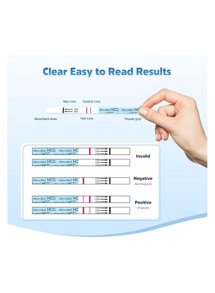 MomMed 20 Count Pregnancy Tests Strips with Larger Urine Cups,HCG Pregnancy Tests Early Detection Pregnancy Tests Kit - Image 2