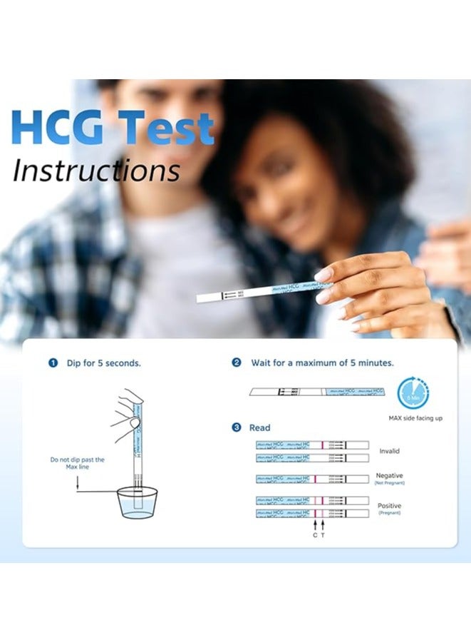 MomMed 20 Count Pregnancy Tests Strips with Larger Urine Cups,HCG Pregnancy Tests Early Detection Pregnancy Tests Kit - Image 3