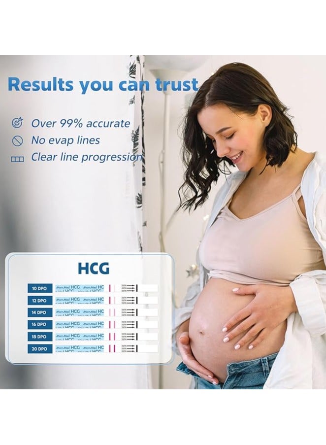 MomMed 20 Count Pregnancy Tests Strips with Larger Urine Cups,HCG Pregnancy Tests Early Detection Pregnancy Tests Kit - Image 4