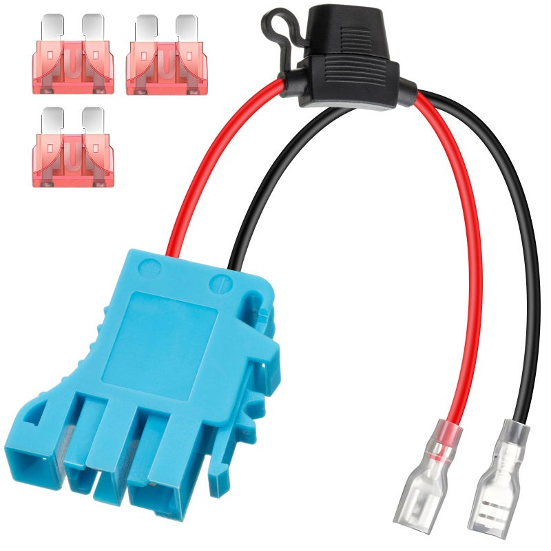 Saillong 12 AWG Wire Harness Connector Replacement Compatible with Peg Perego 12 Volt SLA Battery 12V Battery Connector with Fuse for Ride On Vehicles and Compatible with Peg Perego Power Upgrade - Image 3