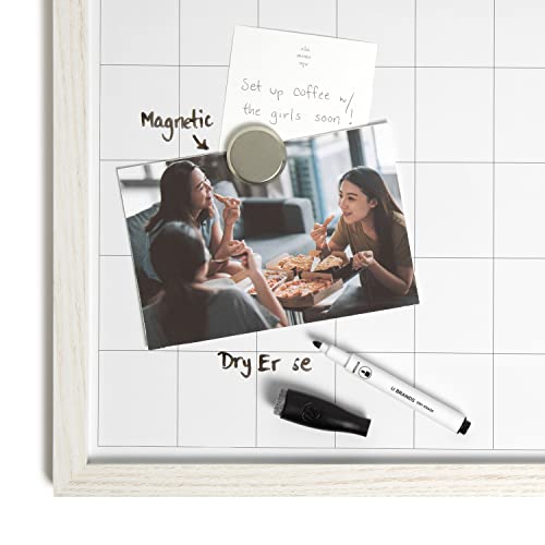 U Brands Rustic Monthly Dry Erase Board with White Wooden Frame Office Supplies 14 x 14 - Image 3
