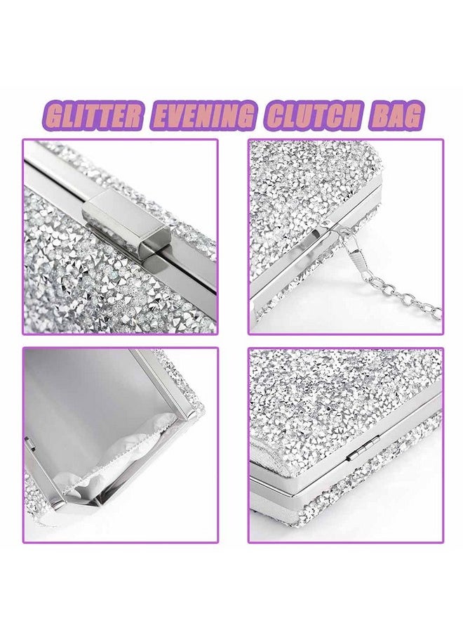 Glitter Evening Clutch Bag Rhinestone Handbag Crossbody Purse Wedding Party Bag For Women And Girls (Doublesided Silver Crystal) - pzsku/Z64E5C94083D778CC0E8BZ/45/_/1714994680/fe7b6e84-2ab0-40fc-9ec7-b0455a94d02f