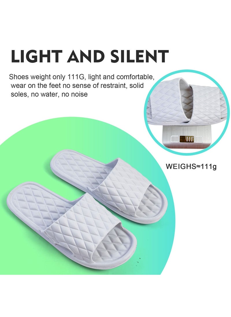 SKY-TOUCH Bathroom Anti-slip Shower Indoor Soft Light Weight Flat Sandals Slippers for Indoor Outdoor Grey  - Image 3