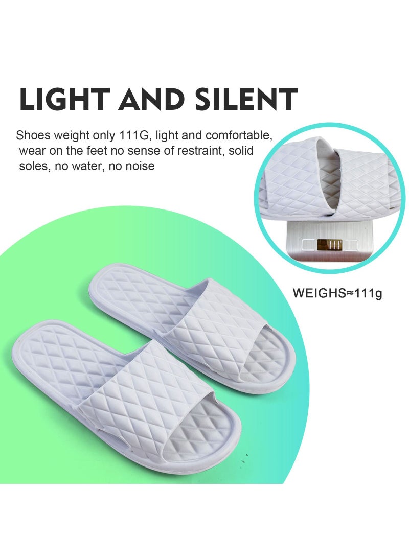 SKY-TOUCH Bathroom Anti-slip Shower Indoor Soft Light Weight Flat Sandals Slippers for Indoor Outdoor Grey  - Image 4