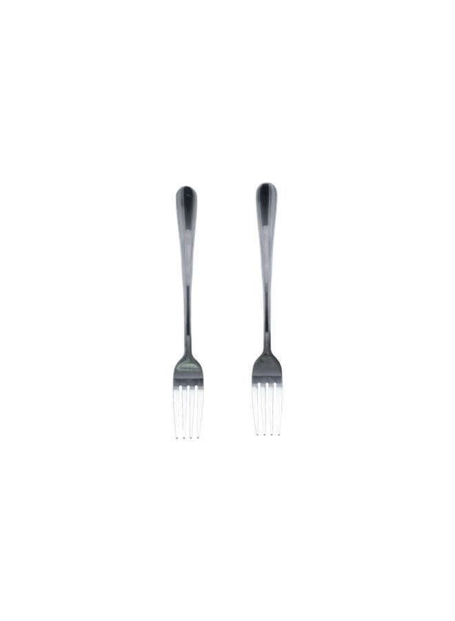 Amefa 2-Piece Austin High Quality Stainless Steel Table Fork Set on Hanging Card Silver 1410X1VDXCAF2 - Image 2