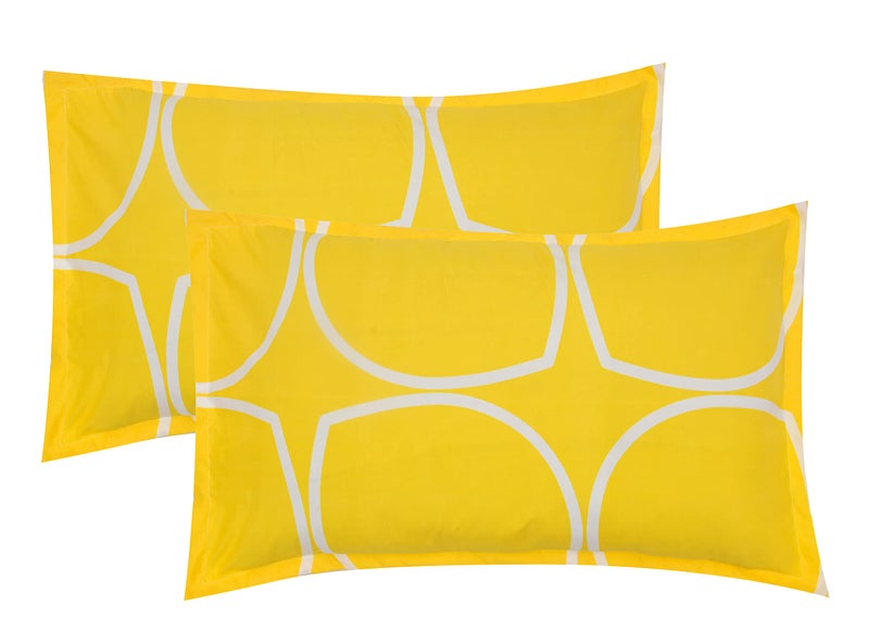RRC Super Soft Brushed Microfiber Cotton Pillow Covers,Set of 4 (Total 8 Pcs) Pillow Covers,17X27(Inches) Pillow Covers (Yellow) - Image 3