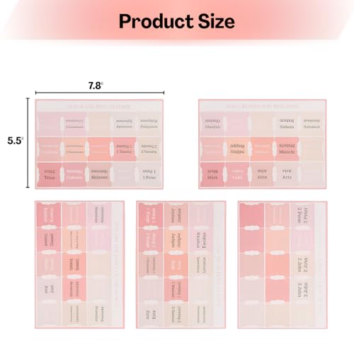 Flavizo 120 Pink Index Tabs, Book Tabs for Organizing Pages, Bible Tabs for Journaling, Bible Bookmark Stickers, Durable Page Markers for Study, Planning, and Bible Journaling Kit - Image 2