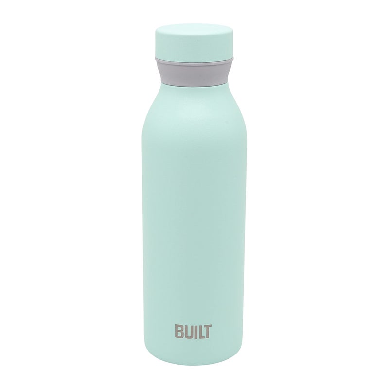BUILT Cascade Double Wall Vacuum Insulated Stainless Steel Bottle with Comfort Grip and Twist Lid 18 ounces
