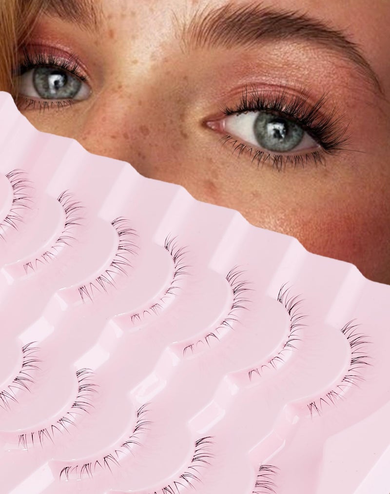 Onlyall Eyelashes False Bottom Lashes Lower Lashes Fake Bottom Eyelashes 7 Pairs R-2 - Image 1