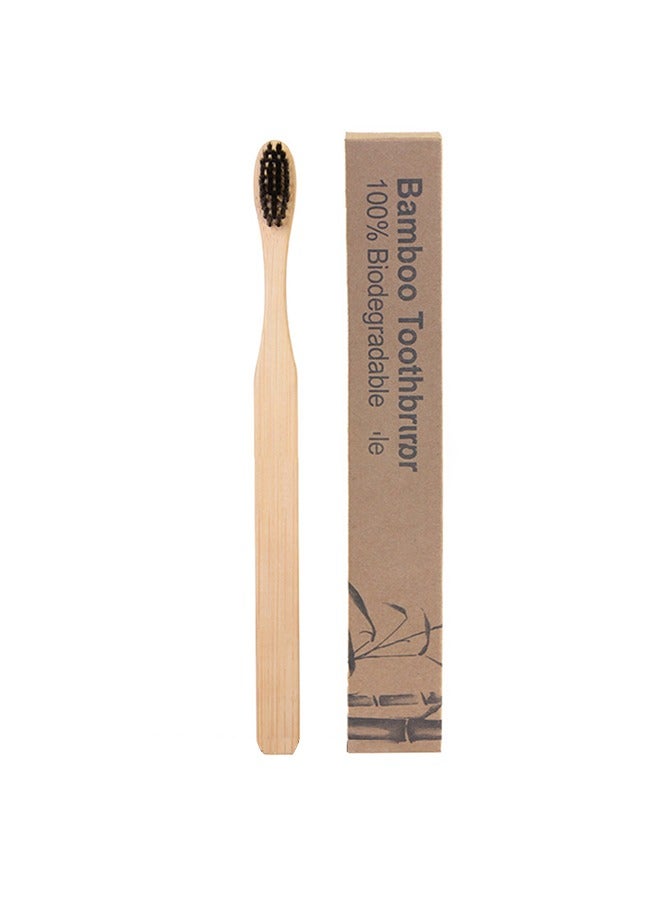 5-Pack Natural Bamboo Toothbrushes – Eco-Friendly Biodegradable Toothbrush Set with Packaging –  Soft Bristles, Great for Travel,Plastic-Free Oral Care,Random Color - Image 2