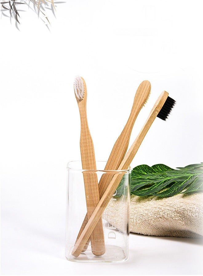 5-Pack Natural Bamboo Toothbrushes – Eco-Friendly Biodegradable Toothbrush Set with Packaging –  Soft Bristles, Great for Travel,Plastic-Free Oral Care,Random Color - Image 3
