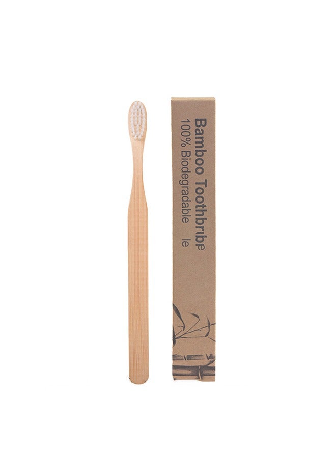 5-Pack Natural Bamboo Toothbrushes – Eco-Friendly Biodegradable Toothbrush Set with Packaging –  Soft Bristles, Great for Travel,Plastic-Free Oral Care,Random Color - Image 4