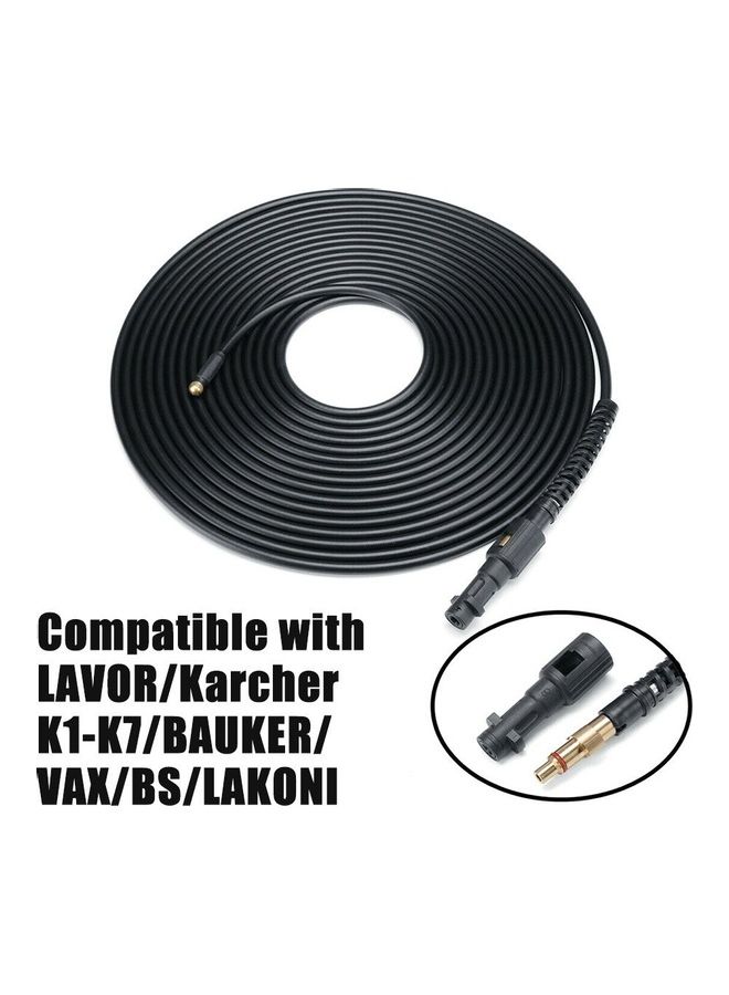 Loquat Pressure Washer Sewer Drain Cleaning Hose Tube Black 10meter - Image 2